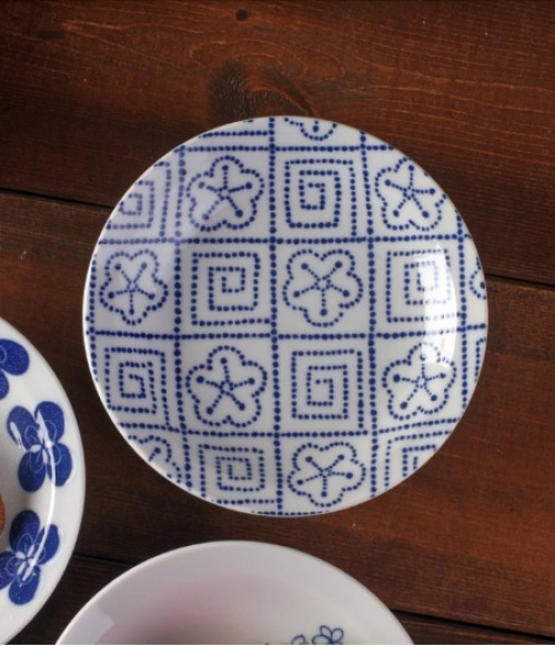 푸른 들판 도자기 접시(14cm)