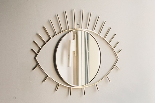 프리즘 골드 벽걸이 거울(라지)
