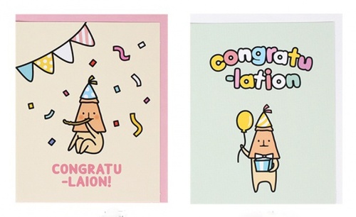 오징어 축하해 카드