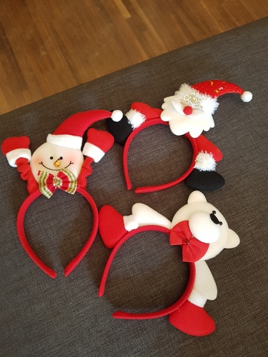 크리스마스 빅인형 머리띠 (산타,백곰,눈사람)